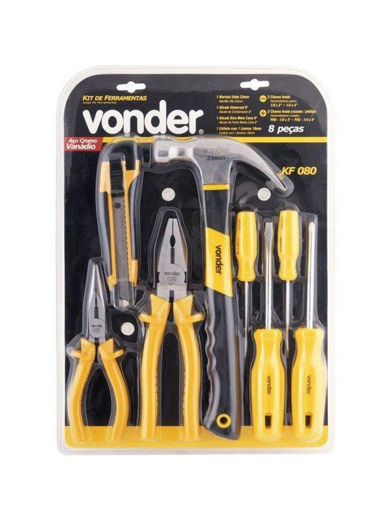 Jogo De Ferramentas Com 8 Peças Kf080 Vonder