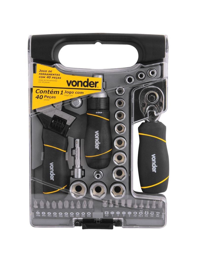 Jogo De Ferramentas Com 40 Peças Vonder