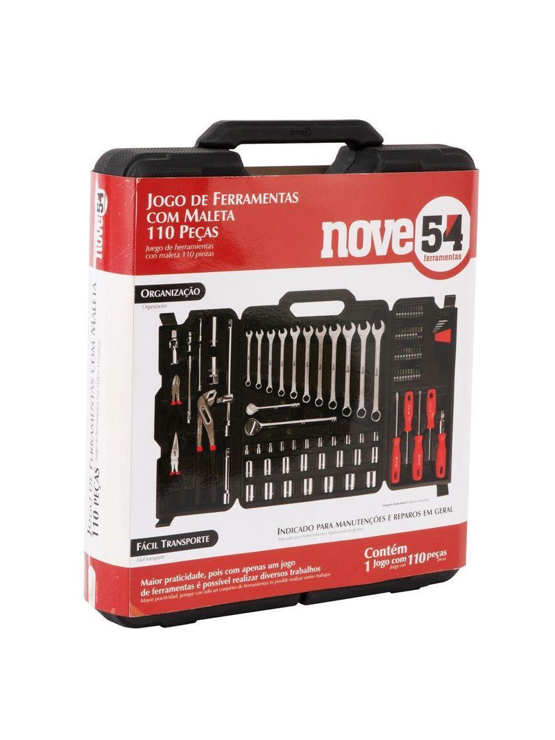 Jogo De Ferramentas Com 110 Peças Embalagem Fechada Nove54