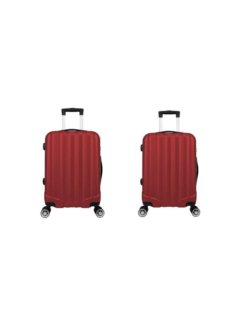 Kit Mala De Viagem ABS 2 Peças Adventure E Action Fortt Vermelha MAB01-VR