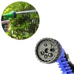 Mangueira Jardim Expansível 15 Metros Resistente Jatos D água - Azul