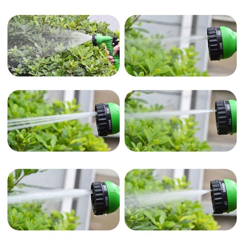 Mangueira Jardim Expansível 15 Metros Resistente Jatos D água - Azul