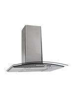 Coifa De Parede 60cm Vidro Curvo Duto Slim Fogatti Inox 220V