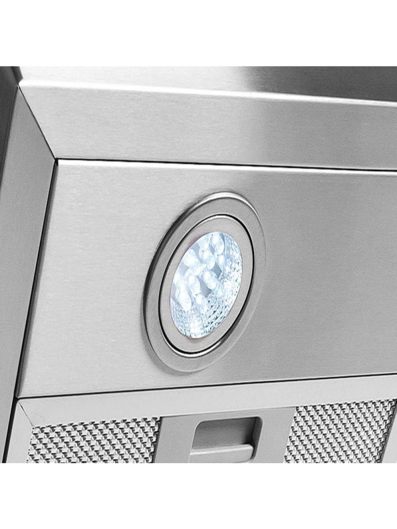 Coifa De Parede 60cm Vidro Curvo Duto Slim Fogatti Inox 220V