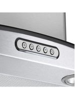 Coifa De Parede 60cm Vidro Curvo Duto Slim Fogatti Inox 220V