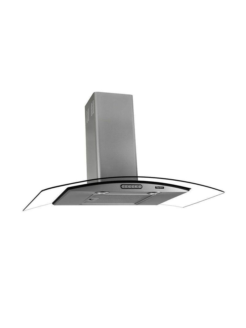 Coifa Vidro Curvo Parede Inox 75cm-5 Bocas Terim 110V