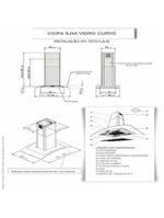 Coifa Ilha 75cm Vidro Curvo Fogatti Inox 110V