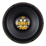 Alto Falante Automotivo E12 Hammer 12" 700W RMS 4R Amarelo para Sistemas de Som Eros