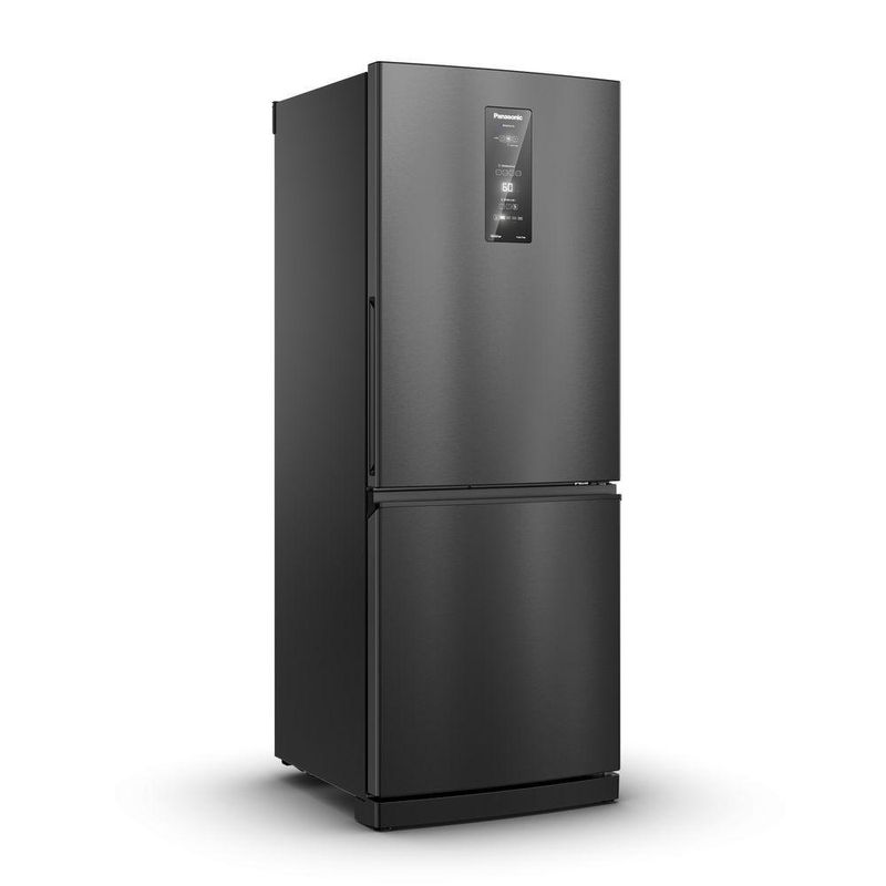 Geladeira Intuitive Panasonic Frost Free Inverter 475L Black Inox Look NR BB64PV2B NR BB64PV2BB 220V
