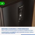Geladeira Intuitive Panasonic Frost Free Inverter 475L Black Inox Look NR BB64PV2B NR BB64PV2BB 220V