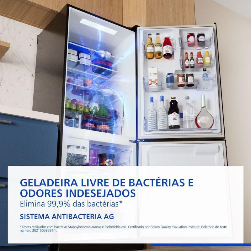 Geladeira Intuitive Panasonic Frost Free Inverter 475L Black Inox Look NR BB64PV2B NR BB64PV2BB 220V