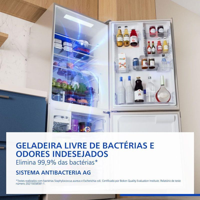 Geladeira Intuitive+ Panasonic Frost Free Inverter 475L Aço Escovado NR BB64PV2X NR BB64PV2XA 110V