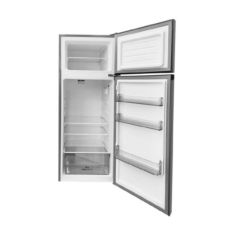 Geladeira Refrigerador HQ 230 Litros Duplex Defrost, Baixo Consumo A+++ Cinza HQ-230RDFS 110V