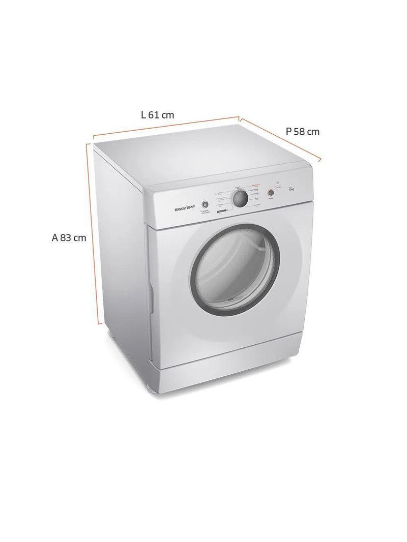 Secadora De Piso Brastemp 10kg Bsr10bb Branco 127V