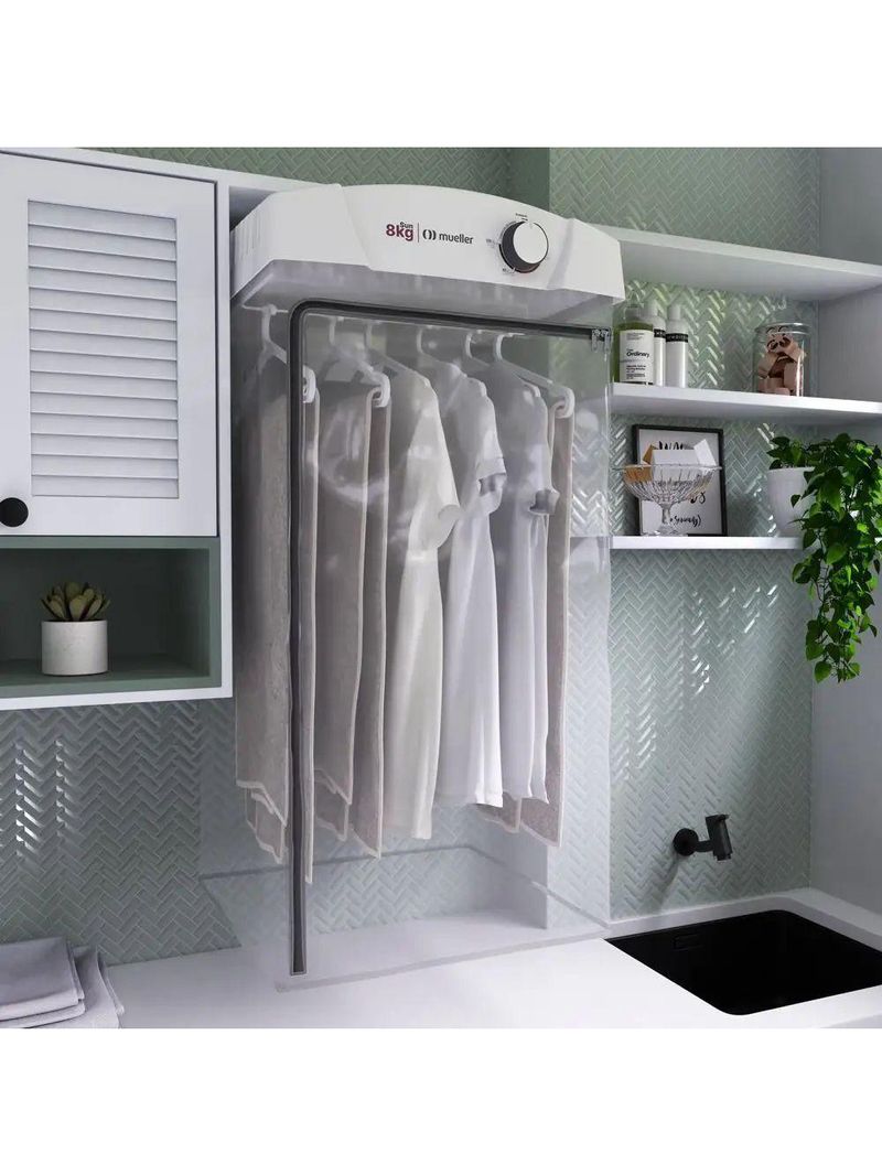 Secadora Mueller Sun 8 Kg Design Moderno 6 Cabides Branco 110V
