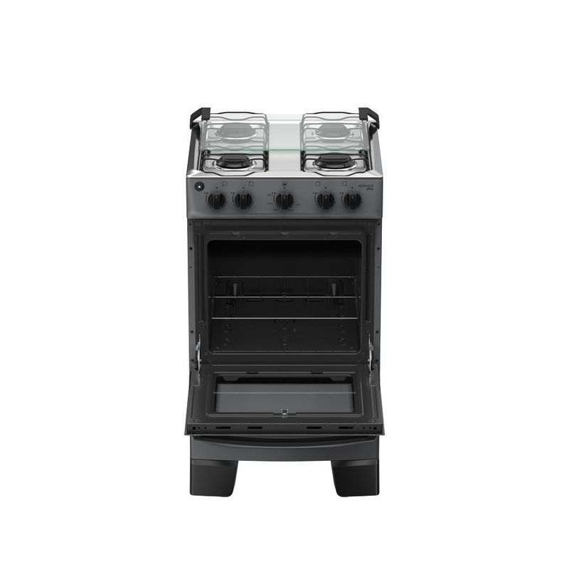 Fogão 4 Bocas Atlas Mônaco Plus Mesa Inox Bivolt Titanium