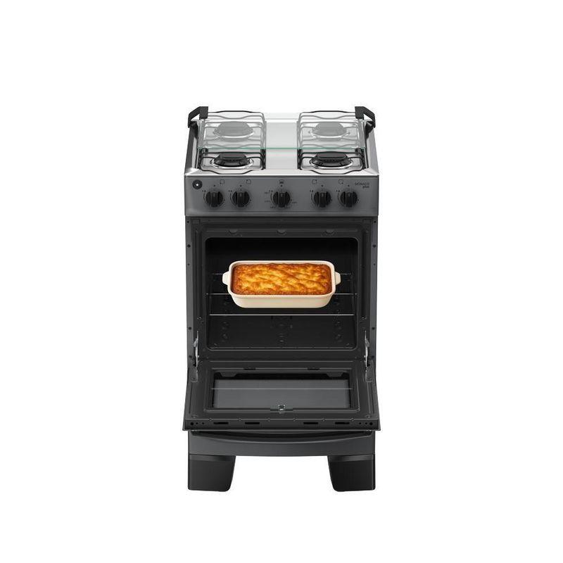 Fogão 4 Bocas Atlas Mônaco Plus Mesa Inox Bivolt Titanium