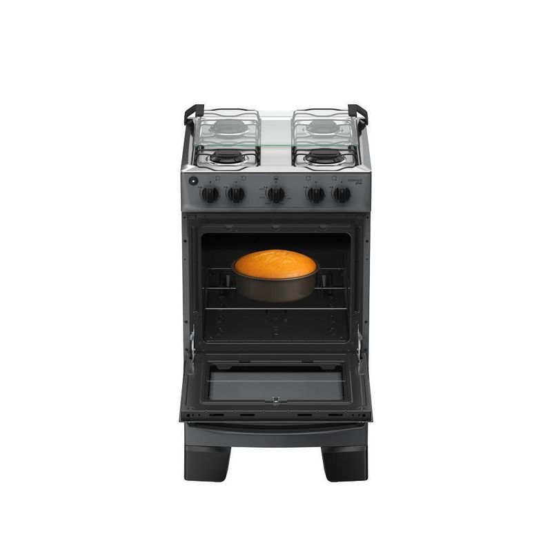 Fogão 4 Bocas Atlas Mônaco Plus Mesa Inox Bivolt Titanium