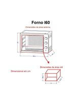 Forno Elétrico De Bancada 60Litros Fogatti Black I60Preto 220V