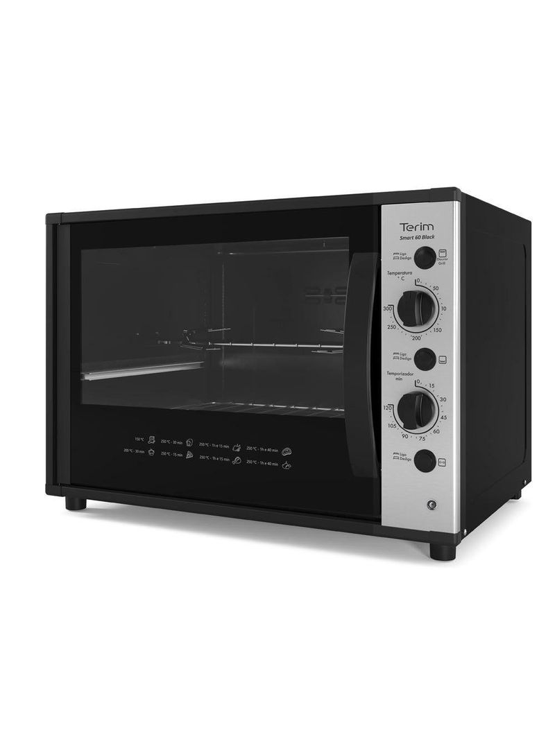 Forno Terim Elétrico Bancada Smart60 Black Com Espeto 60l Preto 220V