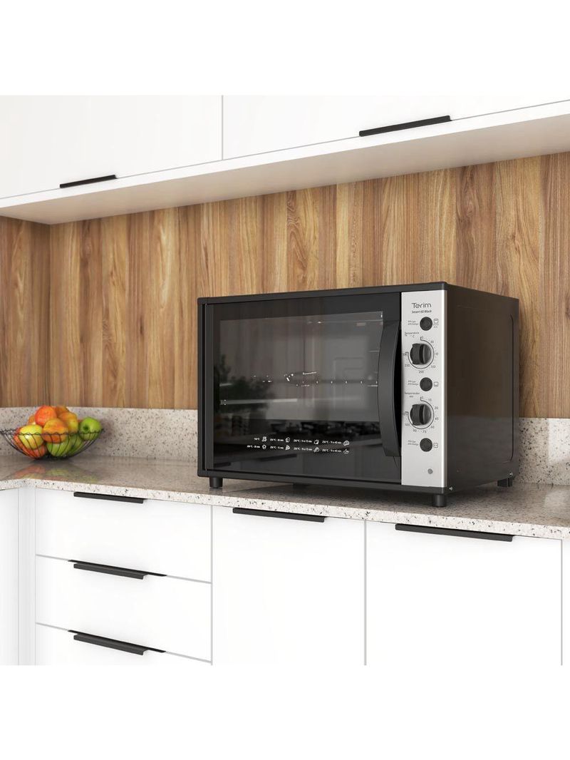 Forno Terim Elétrico Bancada Smart60 Black Com Espeto 60l Preto 220V