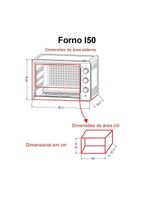 Forno Elétrico De Bancada 50Litros Fogatti Black I50Preto 220V