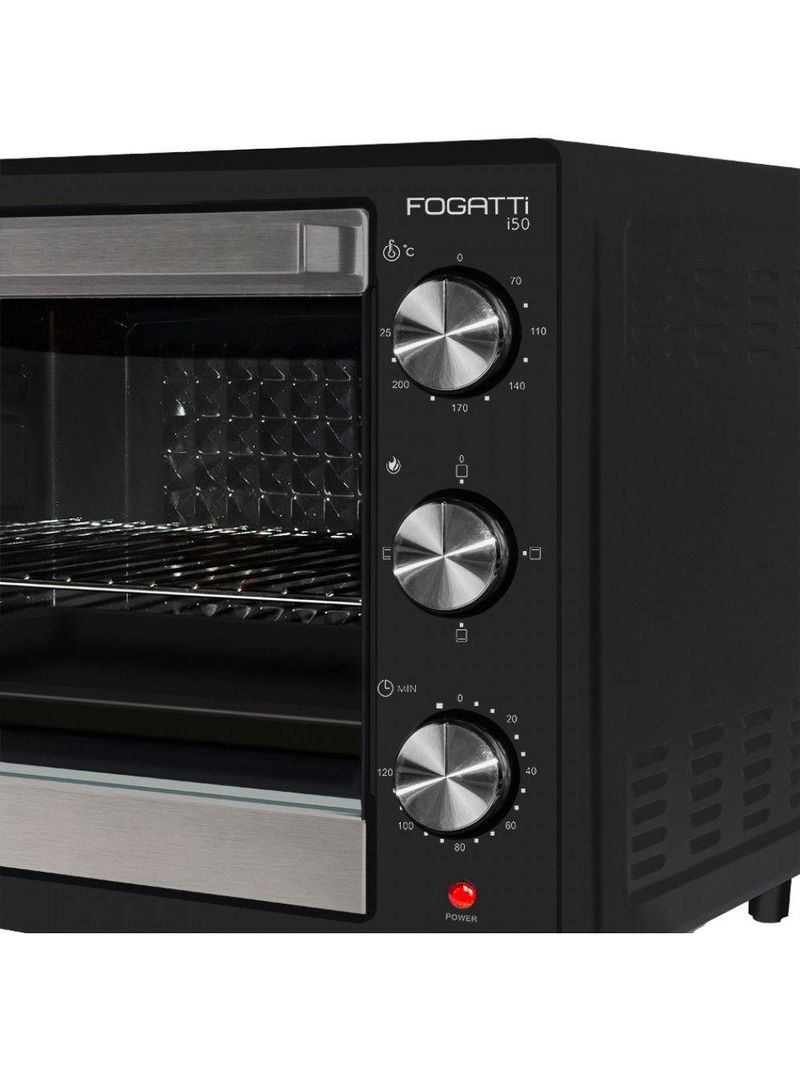 Forno Elétrico De Bancada 50Litros Fogatti Black I50Preto 220V