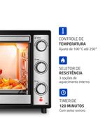Forno Elétrico 60L Family Grill Inox Mondial Preto/inox FRN-60-BI 220V