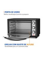 Forno Elétrico 48L Family Grill Inox Mondial Preto/inox 1800W FRN-48-BI 110V