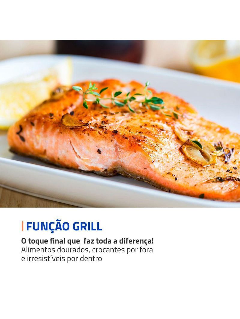 Forno Elétrico 48L Family Grill Inox Mondial Preto/inox 1800W FRN-48-BI 110V