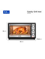 Forno Elétrico 48L Family Grill Inox Mondial Preto/inox 1800W FRN-48-BI 110V