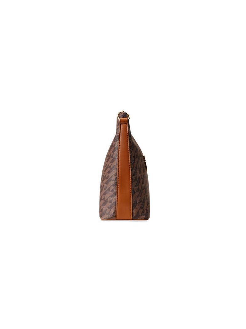 Bolsa transversal feminina média hobo monograma bg marrom