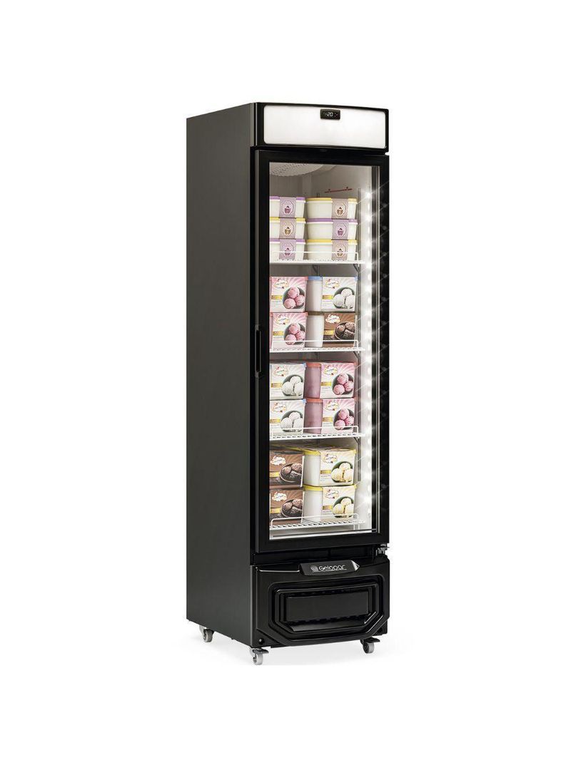 Freezer Vertical Ar Forçado 315l Gfi31lp Gelopar Conservador Preto 220v