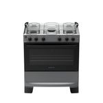 Fogão 5 Bocas Atlas Mônaco Plus Mesa De Inox Bivolt Titanium