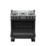 Fogão 5 Bocas Atlas Mônaco Plus Mesa De Inox Bivolt Titanium