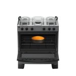 Fogão 5 Bocas Atlas Mônaco Plus Mesa De Inox Bivolt Titanium