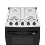 Fogão 4 Bocas A Gás Com Tampa Premium Plus Realce CR227 Preto Bivolt