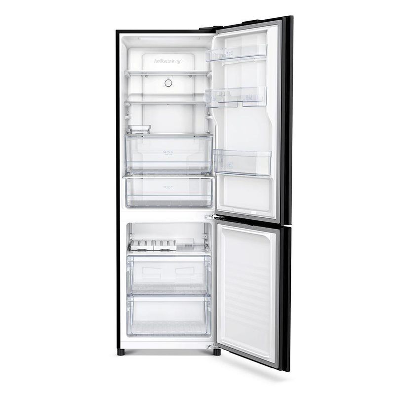 Geladeira Intuitive+ Panasonic Frost Free Inverter 407L Black Glass NR BB41GV2B NR BB41GV2BA 110V