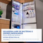 Geladeira Intuitive+ Panasonic Frost Free Inverter 407L Black Glass NR BB41GV2B NR BB41GV2BA 110V