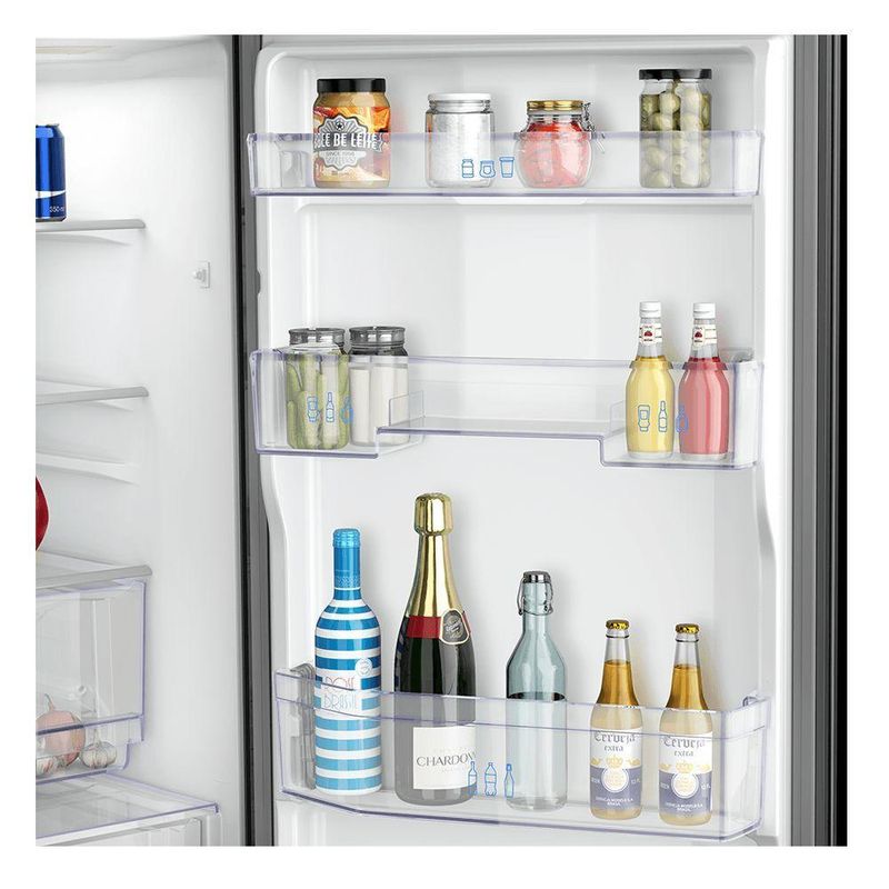 Geladeira Intuitive+ Panasonic Frost Free Inverter 407L Black Glass NR BB41GV2B NR BB41GV2BA 110V