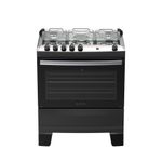 Fogão 5 Bocas Atlas Agile Up Automático Mesa Inox Preto Bivolt