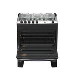 Fogão 5 Bocas Atlas Agile Up Automático Mesa Inox Preto Bivolt