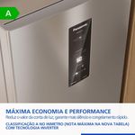 Geladeira Intuitive+ Panasonic Frost Free Inverter 475L Aço Escovado NR BB64PV2X NR BB64PV2XB 220V