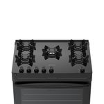 Fogão 5 Bocas Atlas Mônaco Top Glass Mesa De Vidro Bivolt Preto