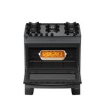 Fogão 5 Bocas Atlas Mônaco Top Glass Mesa De Vidro Bivolt Preto
