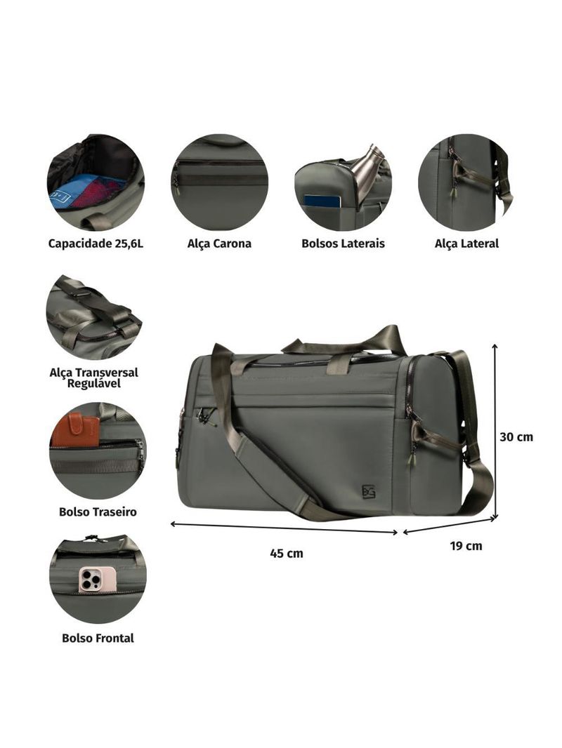 Bolsa de viagem grande nylon travel light preto