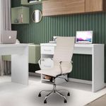 Cadeira De Escritório Esteirinha Giratória Ergonômica Alta Branco