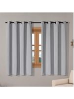 Cortina isa varão tecido oxford 2,00m x 1,40m p/ janela sala quarto - cinza