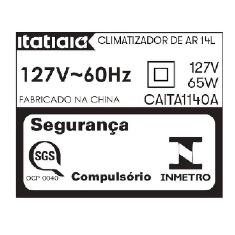 Climatizador de Ar Itatiaia 14L 127V (CAITA1140A)