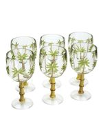6 taças wolff palm tree de acrílico verde 495ml